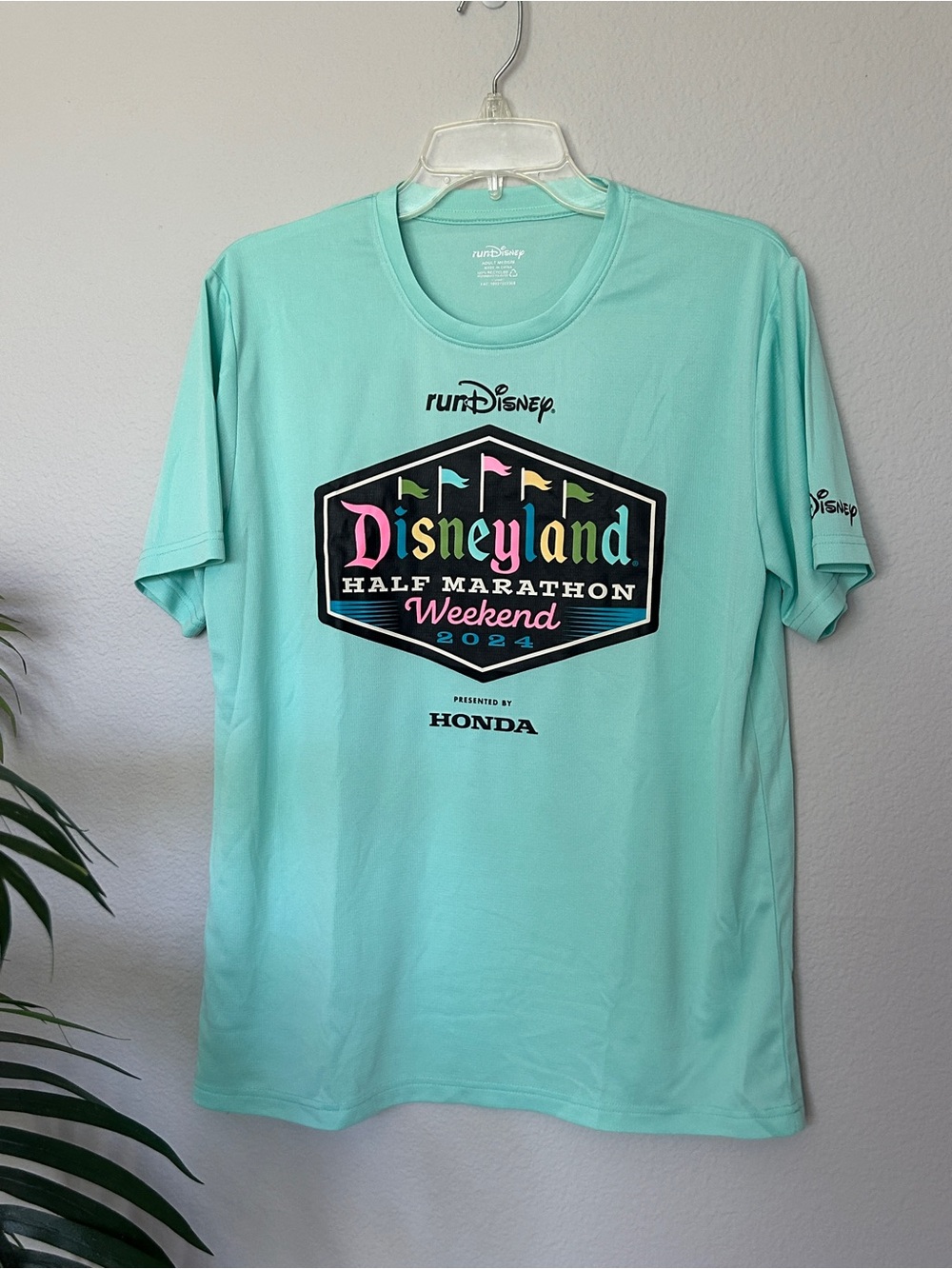 Disney runDisney Mint Green Disneyland Half Marathon 2024 Weekend Tee